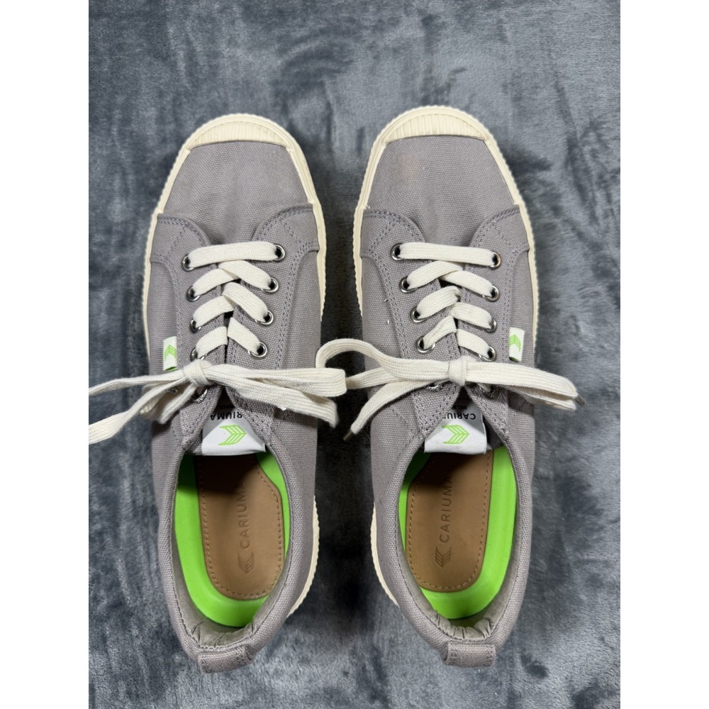 Cariuma OCA Low Mystic Grey Canvas Sneakers Women 9 Men 7.5 EU 40
